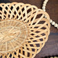 Vintage Oval Open Weave Wicker Basket