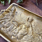 Vintage 1945 Solid Brass Belgian Trinket Tray