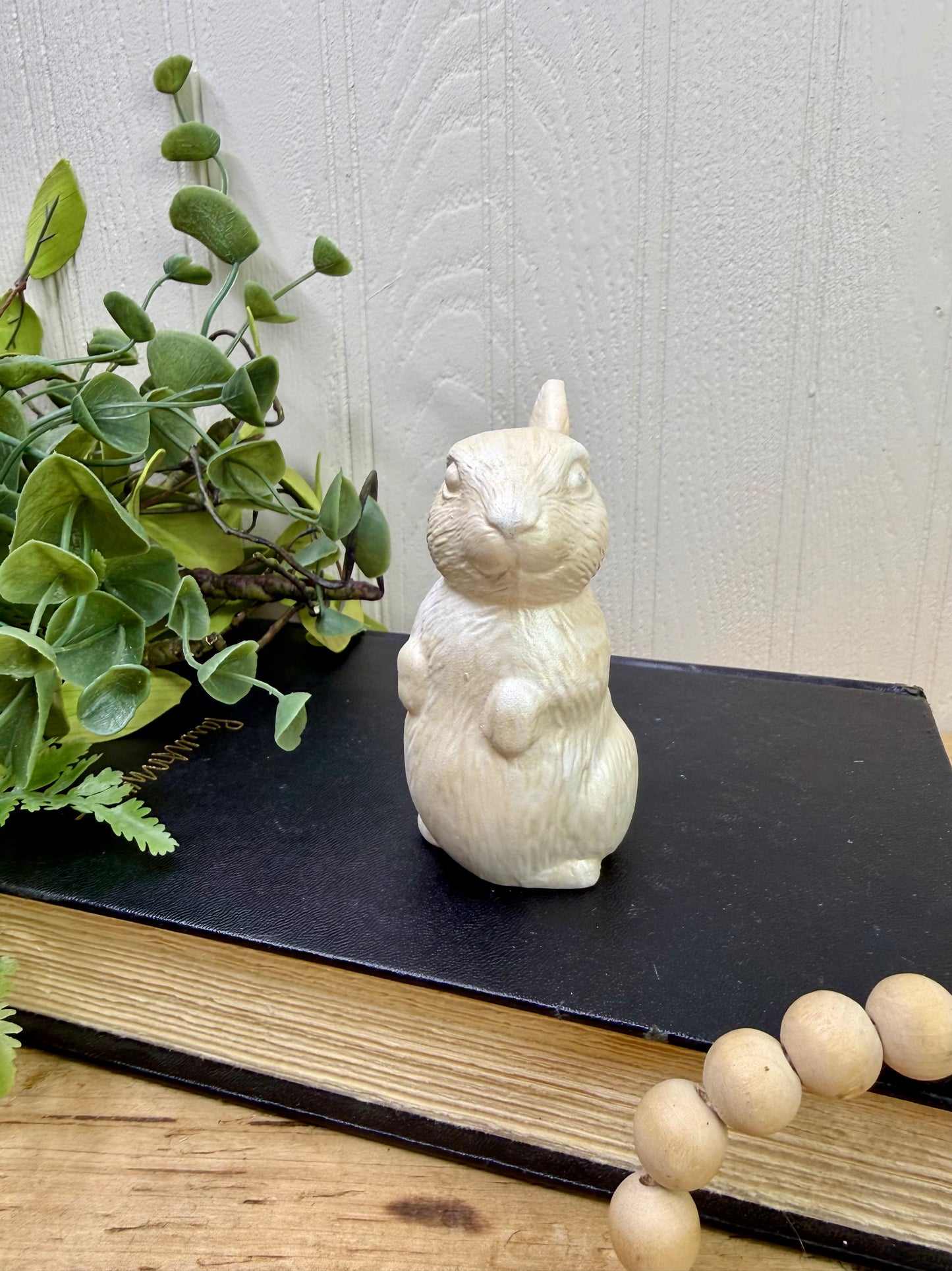 Vintage Handmade Ceramic Bunny Figurine
