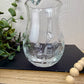 Vintage Crystal Glass Creamer with Etched Florals
