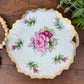 Vintage Japanese Porcelain Plate with Hand Painted Roses