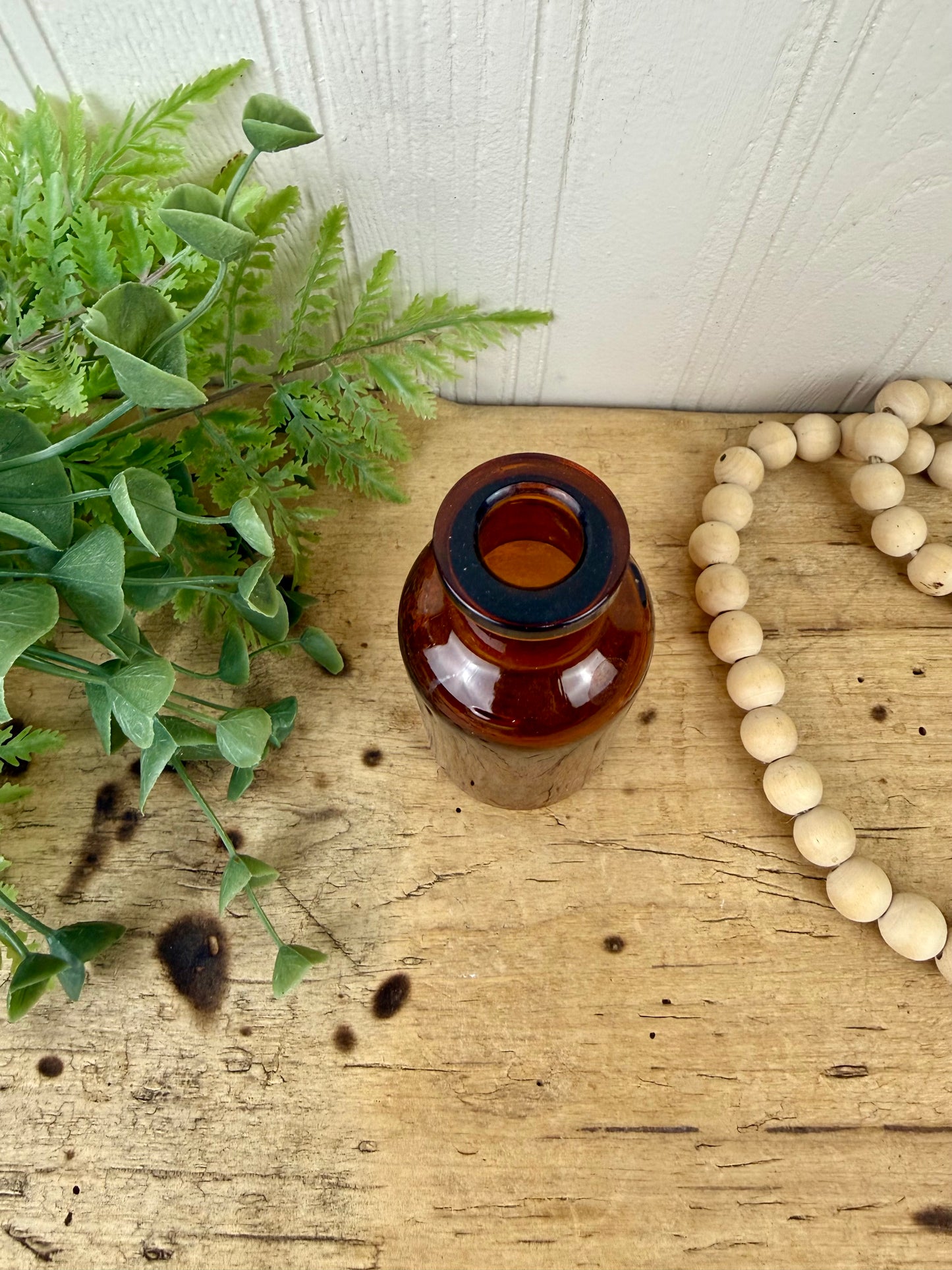 Vintage T.C. Wheaton Glass Co. Amber Medicine Bottle