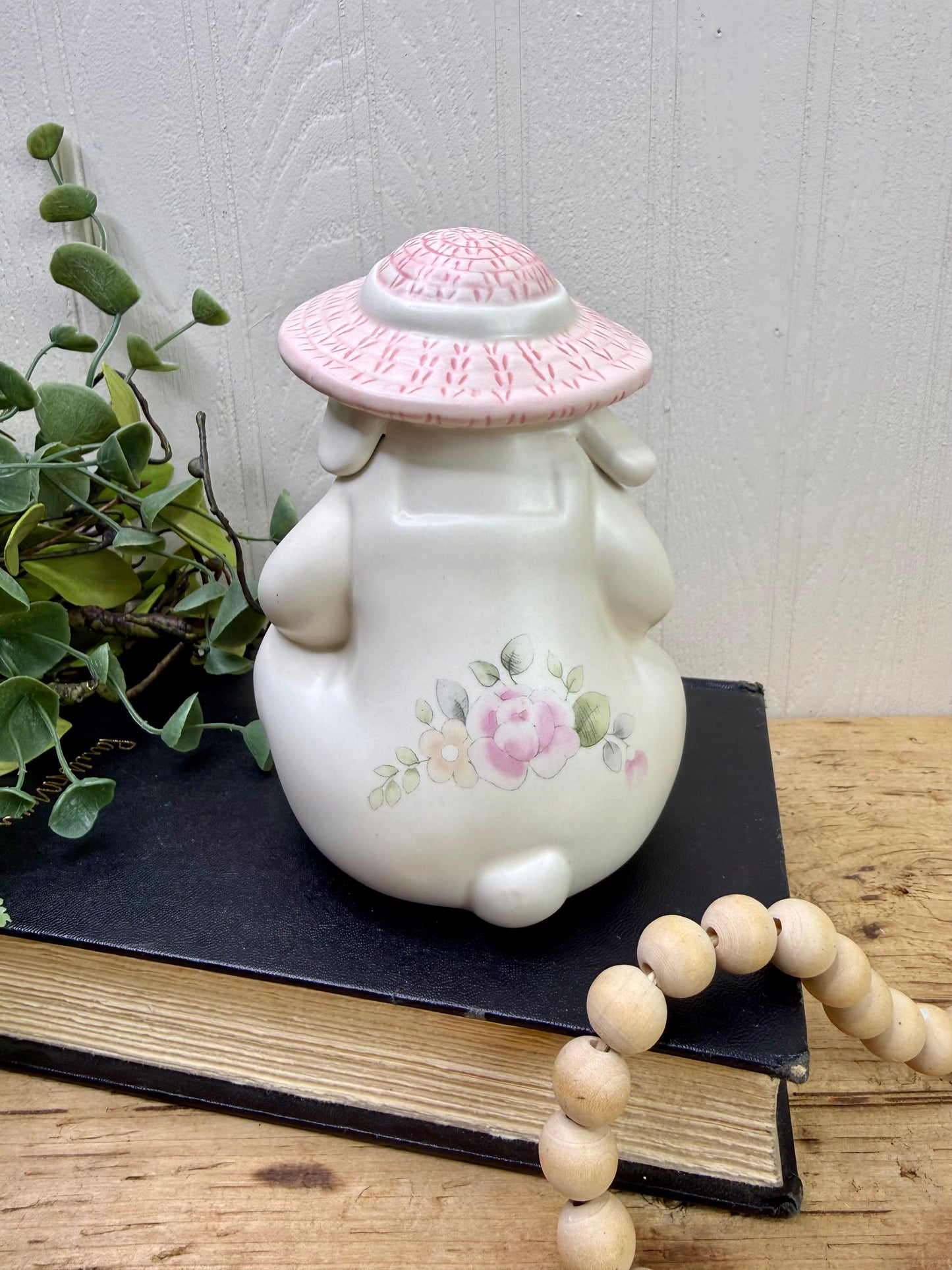 Vintage Pfaltzgraff Tea Rose Bunny Votive Candle Holder