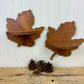 Vintage Handmade Wooden Maple Leaf Shelf Set