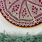 Vintage Handmade Hanging Doily in Embroidery Hoop