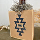 Handmade Small Wood Pumpkin with Tribal Design