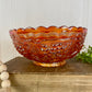 Vintage Imperial Marigold Carnival Glass Bowl with Grape Pattern