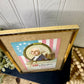 Antique George Washington Patriotic Embossed Postcard in Brass Frame