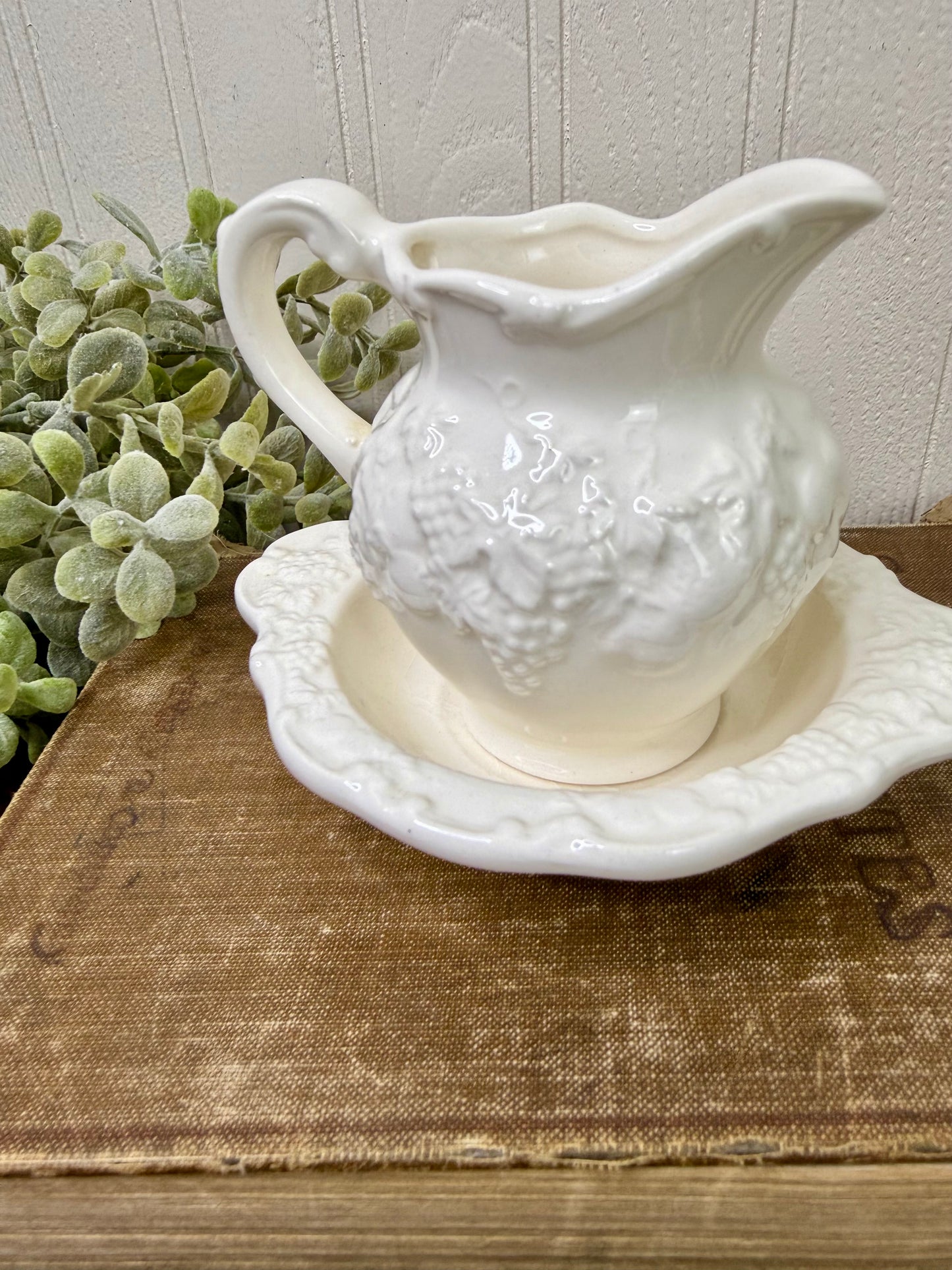 Vintage Lefton China Mini Pitcher and Bowl Basin