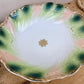 Vintage Green & Pink Porcelain Serving Bowl