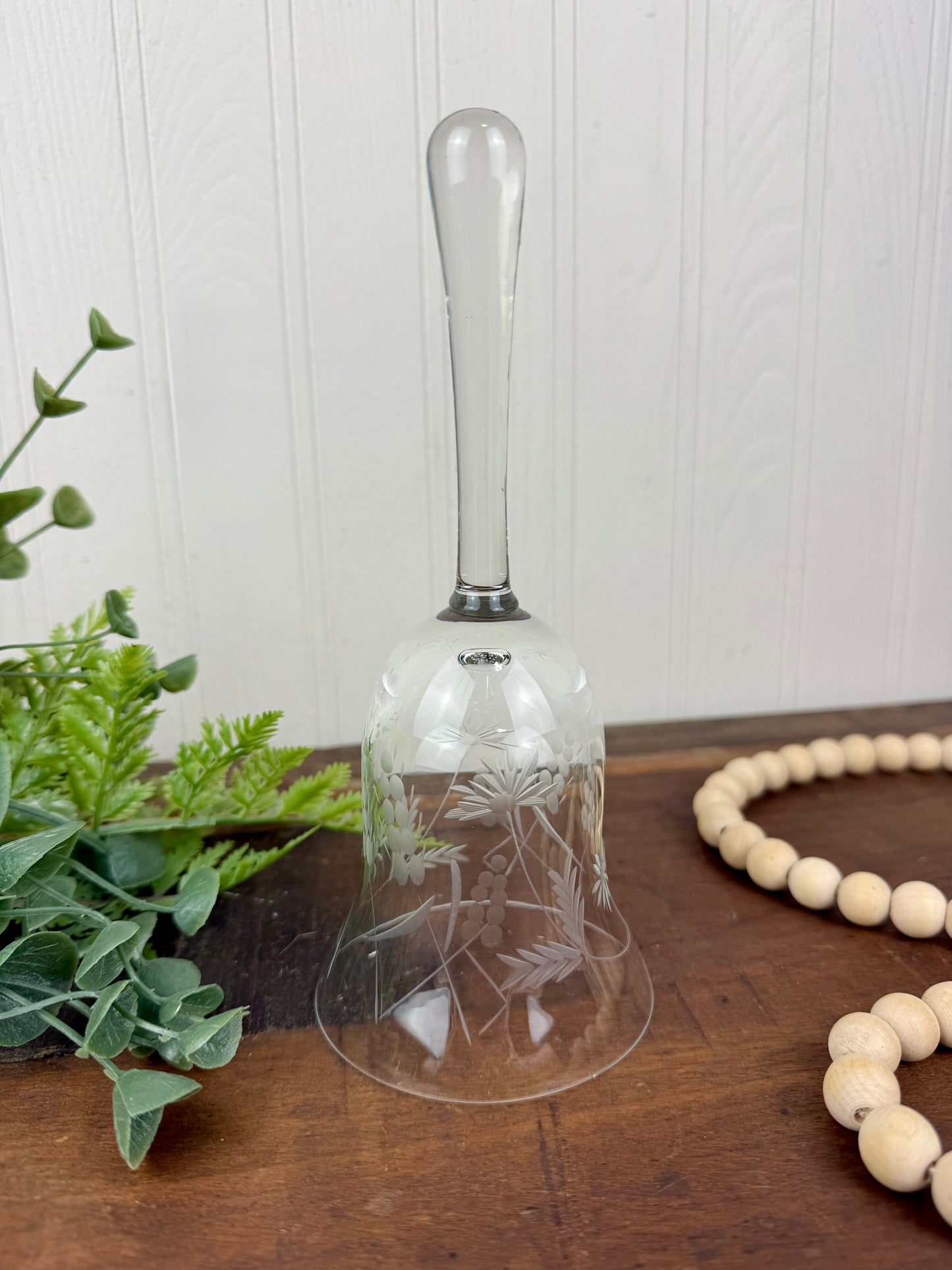 Vintage Mid-Century Princess House Etched Crystal Bell
