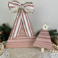 Upcycled Vintage Trim Pink Large Christmas Tree with Handmade Bow