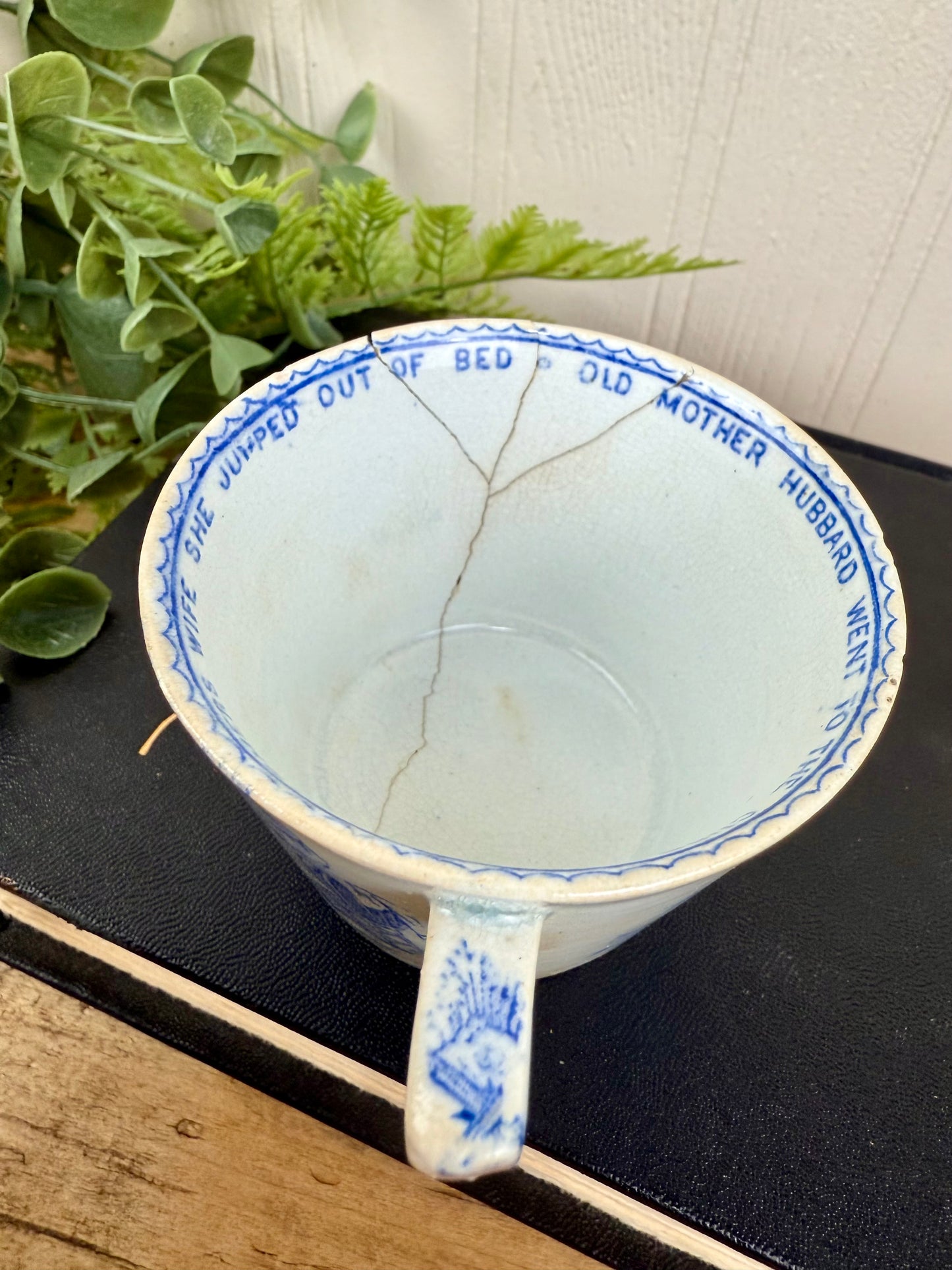 Antique Staffordshire Whitaker & Co. Nursery Rhyme Transferware Teacup