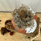 Handmade Plush Pumpkin with Doily Leaves #2