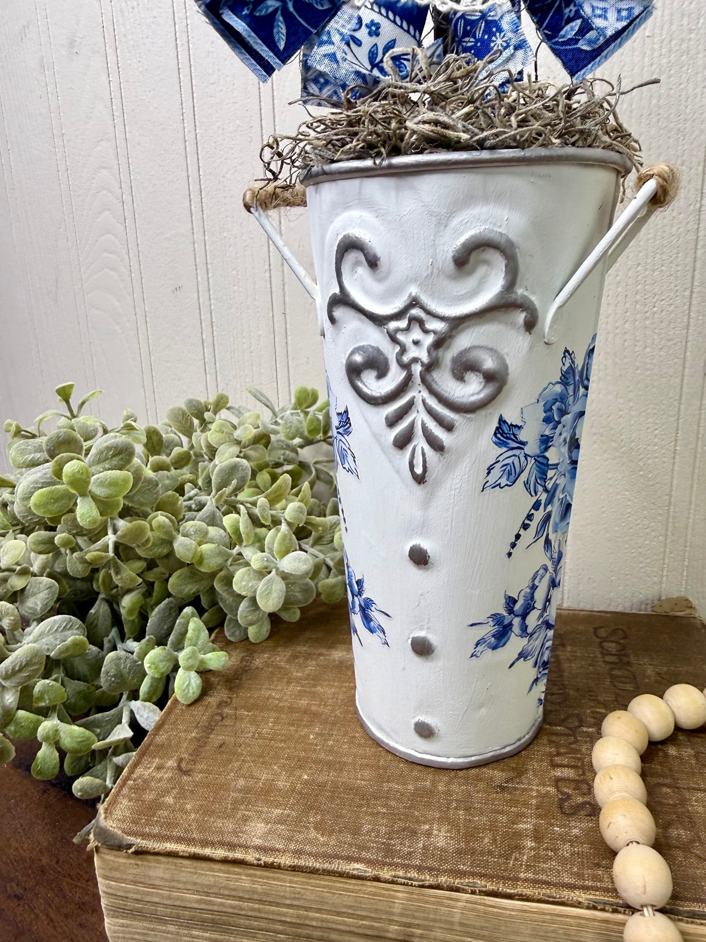 Handmade Upcycled Fabric Flower Pot