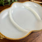 Vintage Fire King Milk Glass Divided Relish Dish