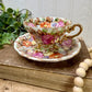 Vintage Norcrest Hand Painted Fine China Teacup & Saucer