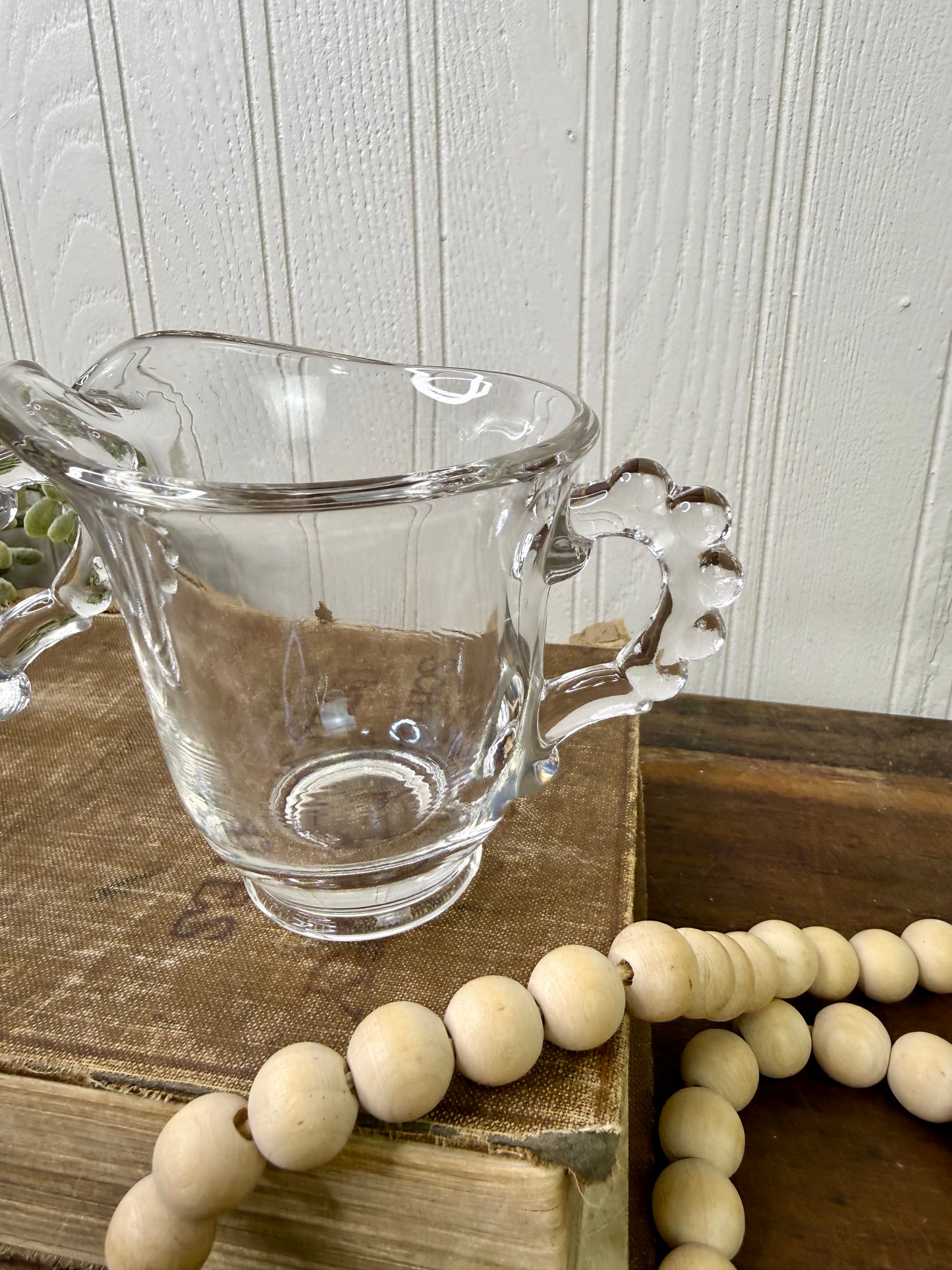 Vintage Imperial Glass Candlewick Creamer and Sugar Set