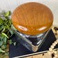 Vintage Dolphin Thailand Glass Canister with Teak Wood Lid