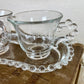 Vintage Imperial Glass Sugar & Creamer Set with Underplate