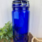 Vintage Cobalt Blue Glass Canister with Wire Clasp