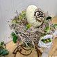 Handmade Rustic Bed Spring Nest with Yellow Egg