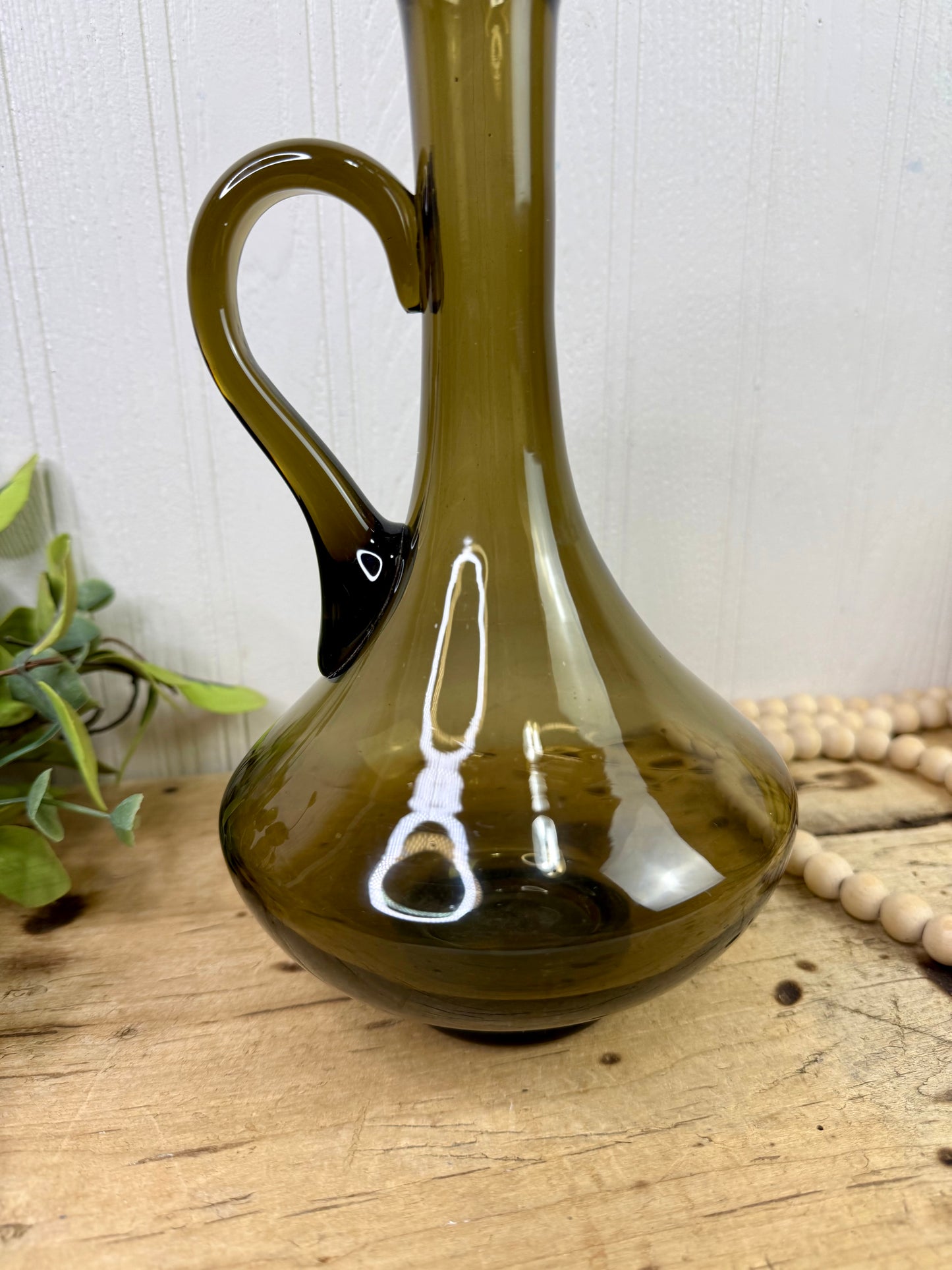 Vintage Empoli Mid-Century Art Glass Pitcher