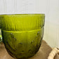 Vintage FTD Mid-Century Green Glass Planter