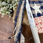 Handmade Spindle Flag with Floral Pattern