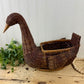 Vintage Large Wicker Duck Basket