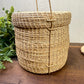 Vintage Hand Woven Hanging Basket with Lid