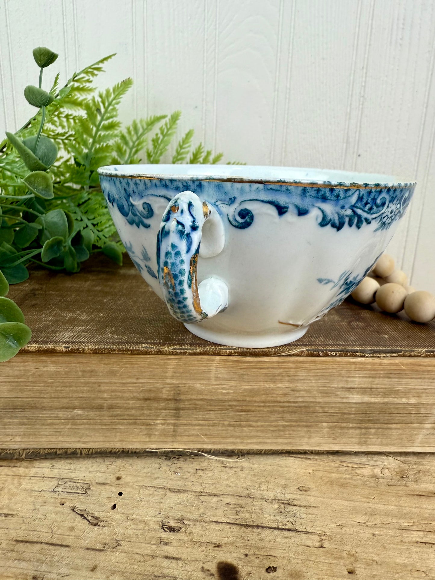 Vintage Alfred Meakin Blue & White Glenmere Teacup