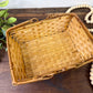Vintage Rectangular Basket with Movable Handles