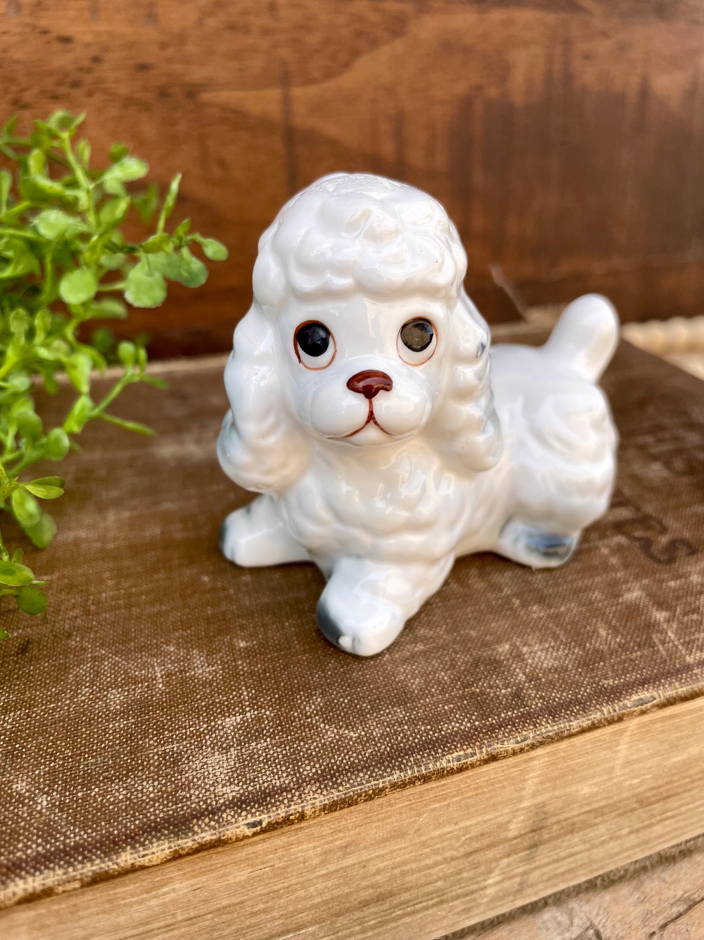 Vintage Porcelain Poodle Figurine