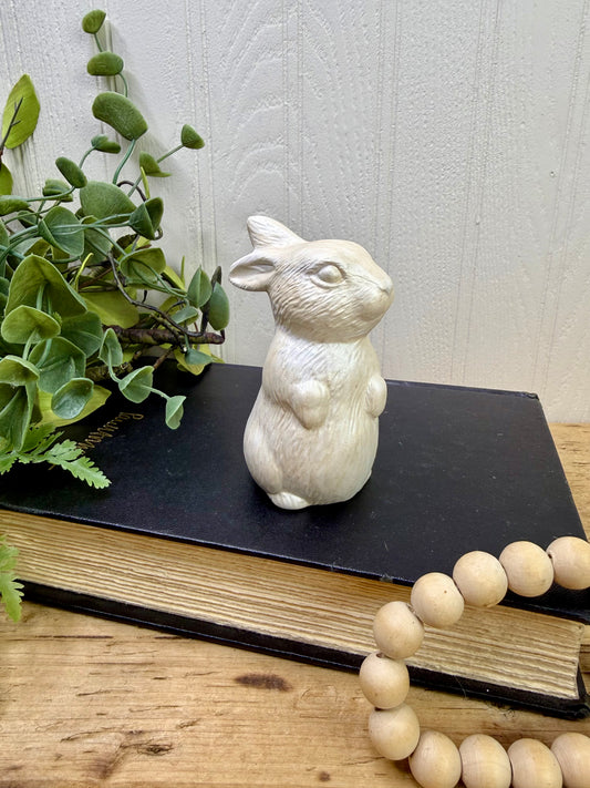 Vintage Handmade Ceramic Bunny Figurine