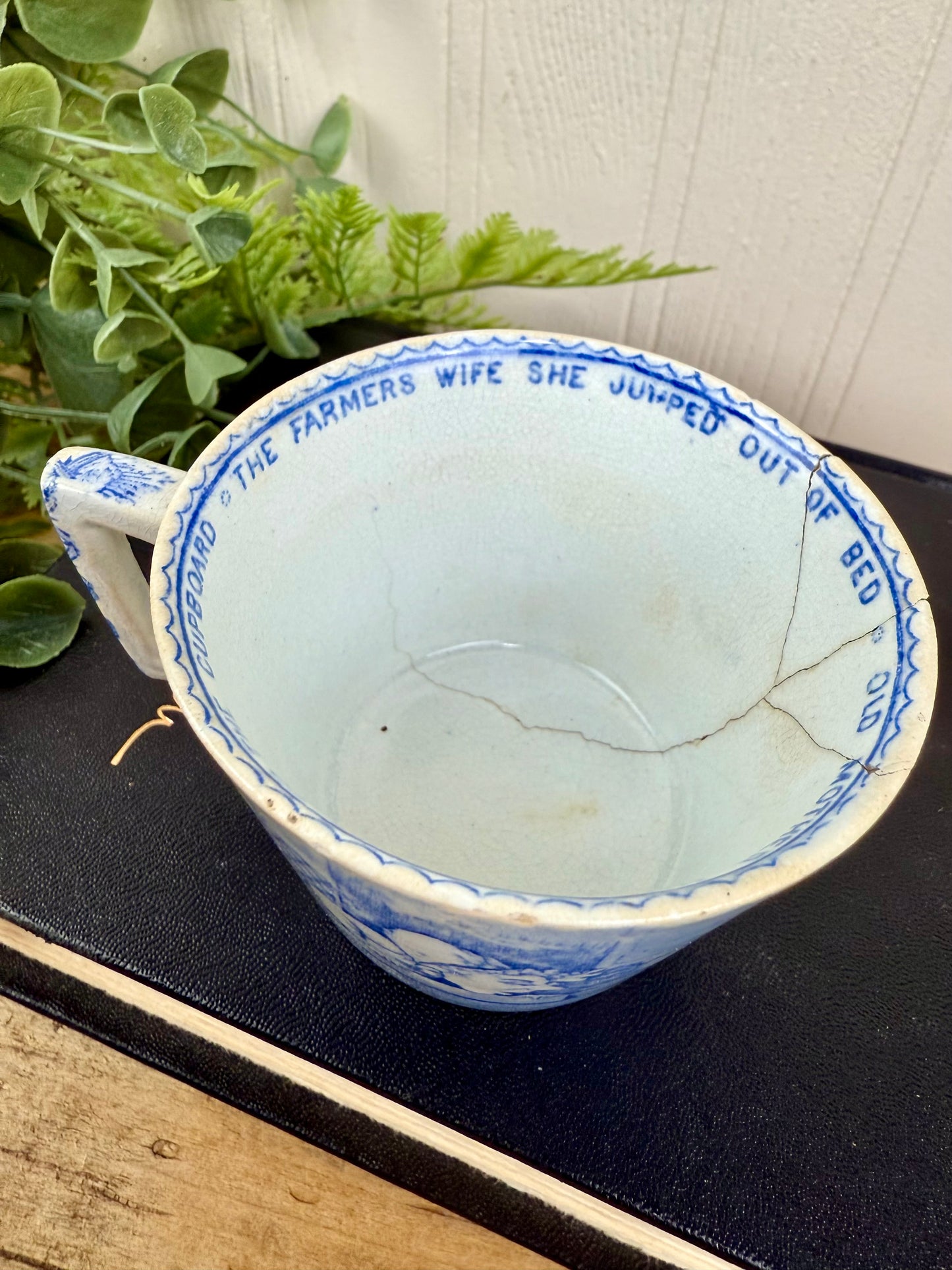 Antique Staffordshire Whitaker & Co. Nursery Rhyme Transferware Teacup