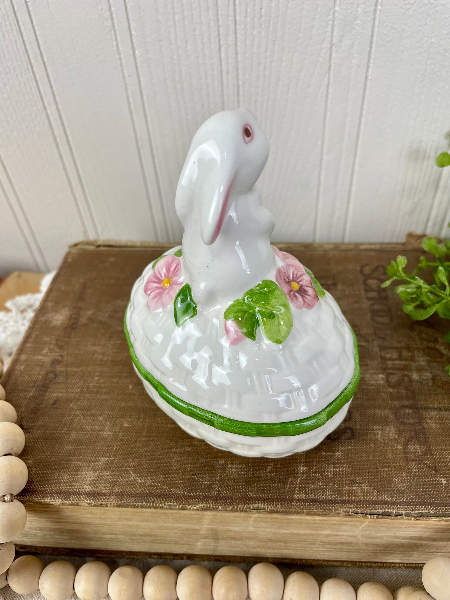 Vintage Avon Bunny Ceramic Trinket Box