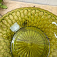Vintage Indiana Glass Avocado Green Two-Handled Relish Dish