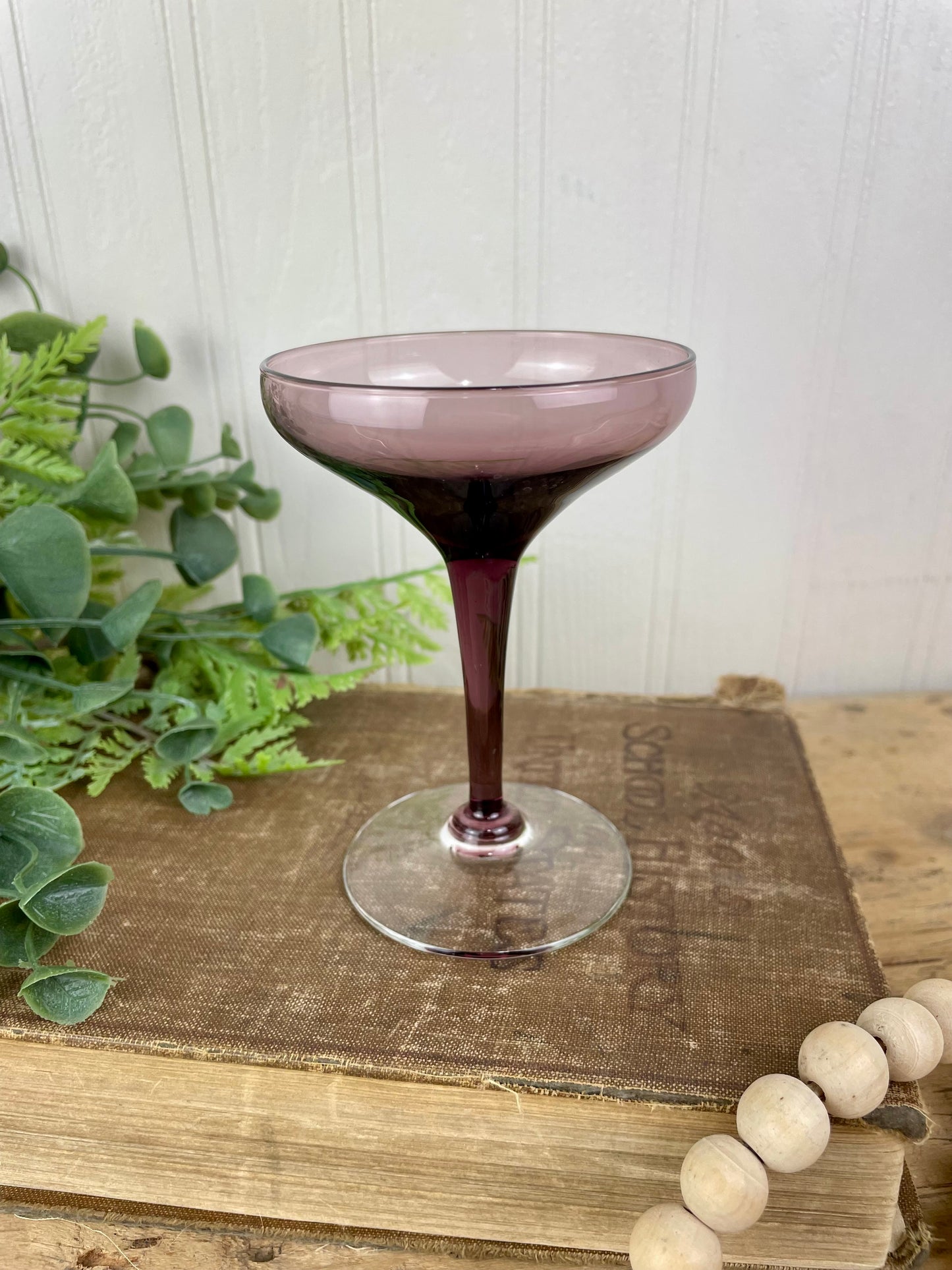 Vintage Amethyst Coupe Glass