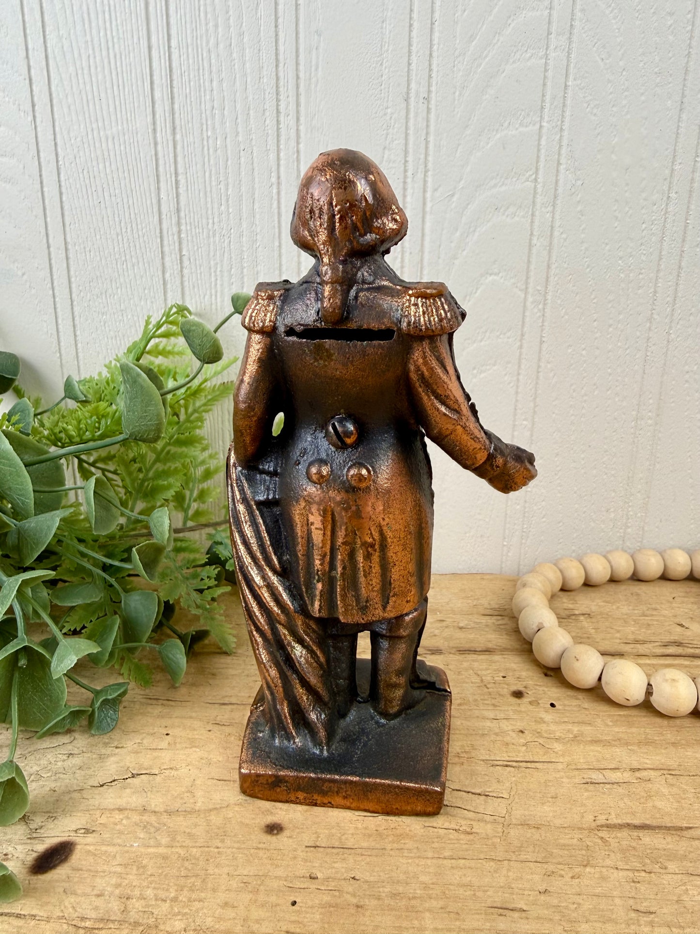 Vintage Cast Iron George Washington Coin Bank