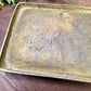 Vintage 1945 Solid Brass Belgian Trinket Tray