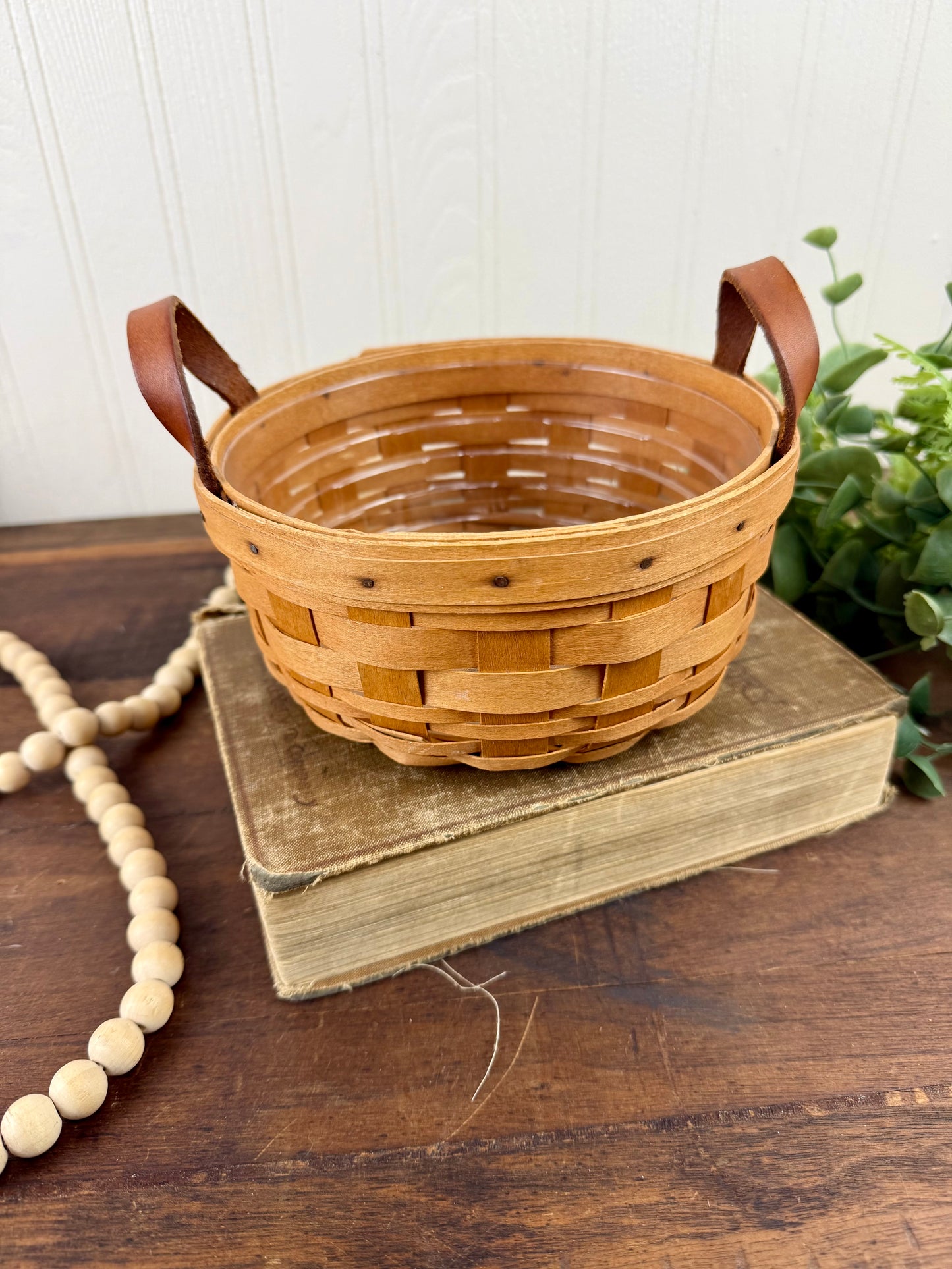 Vintage Longaberger Darning Basket with Liner