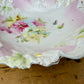Antique Porcelain Serving Bowl with Hand Painted Florals