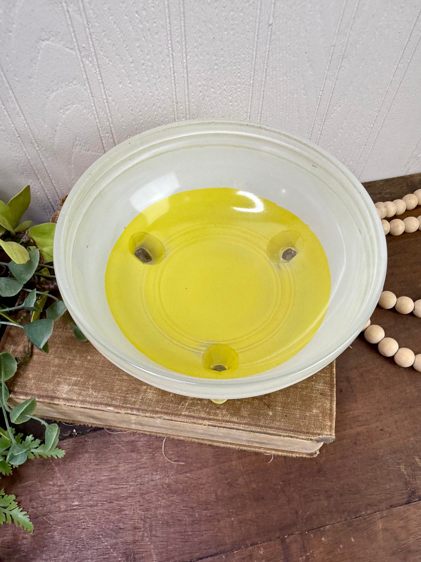 Vintage Indiana Glass Moderne Classic Footed Candy Dish