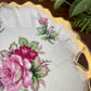 Vintage Japanese Porcelain Plate with Hand Painted Roses