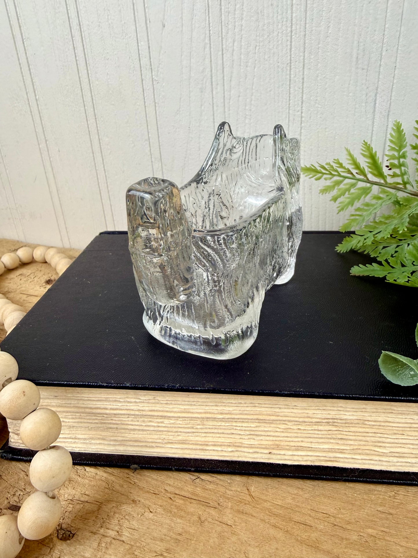Vintage 1930’s L.E. Smith Pressed Glass Scottie Dog Spoon Rest