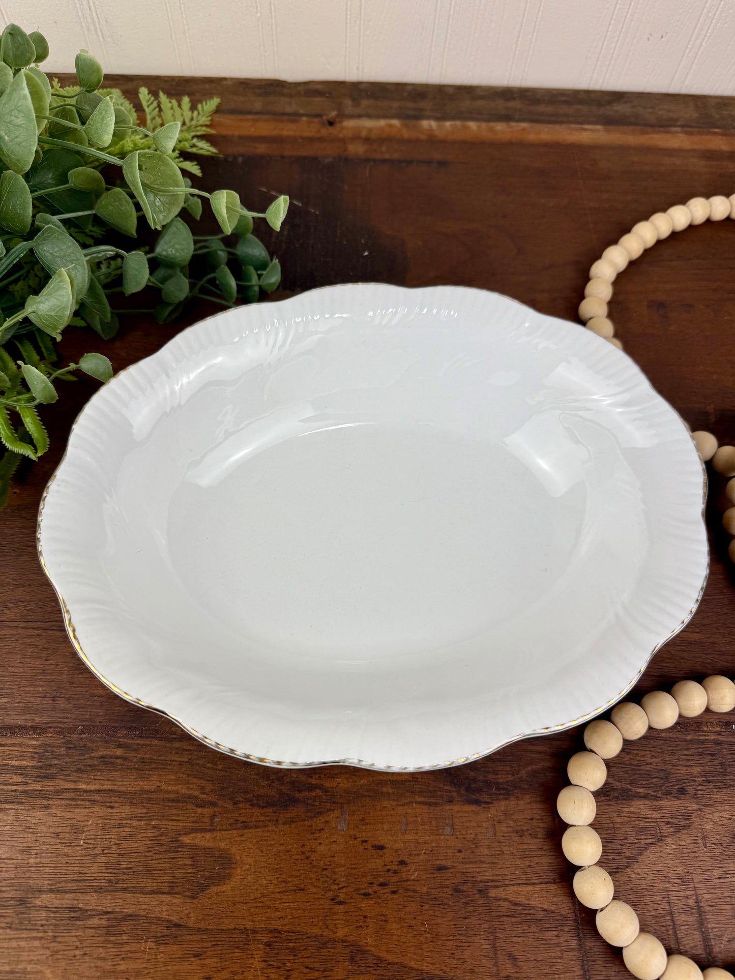 Vintage Queen's Fine Bone China Oval Serving Bowl