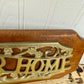 Vintage Wood & Metal "Bless Our Home" Wall Plaque