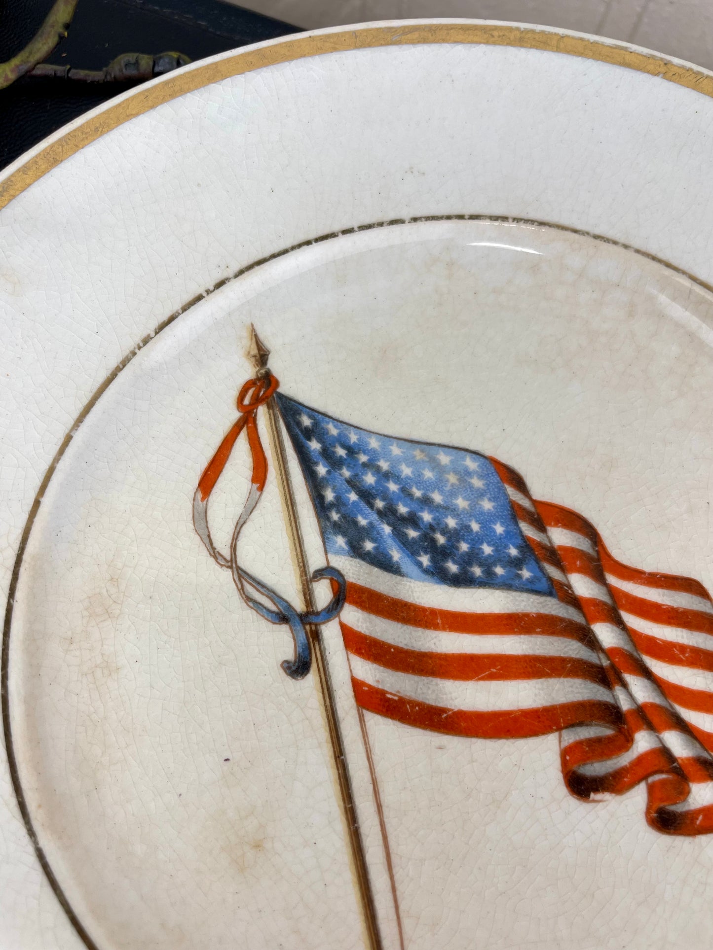 Vintage Flag Souvenir Plate