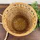 Vintage 2-Toned Wicker Planter Basket